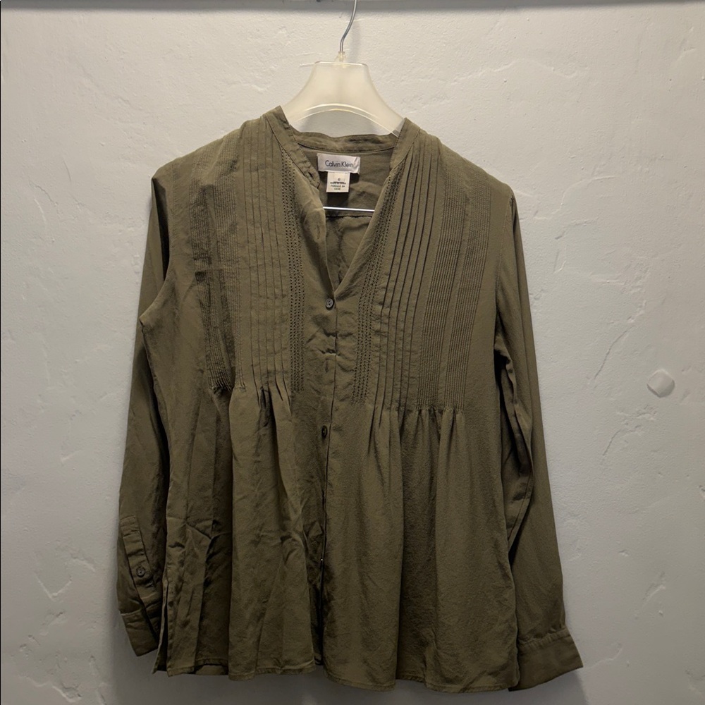 Calvin Klein Khaki Women's Blouse